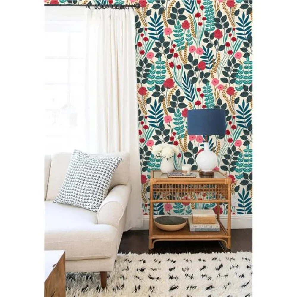 Boho Wallpaper Peel and Stick Leaf Tropical Wallpaper